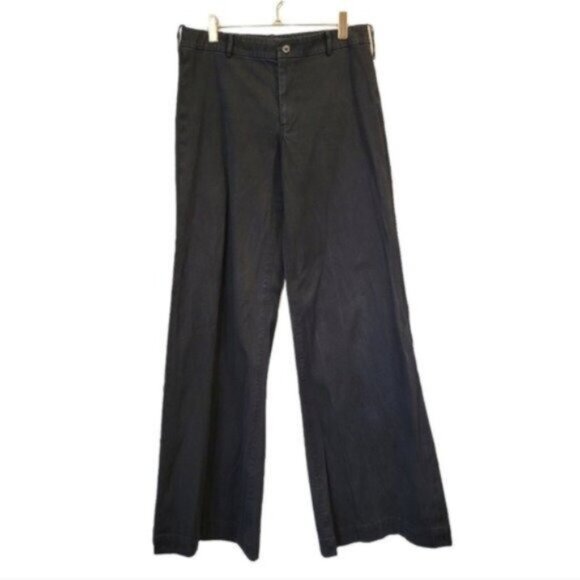 Ralph Lauren Collection Purple Label | High Rise Wide Leg Flare Pants Black - Picture 1 of 9